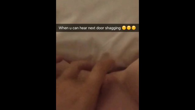 Naughty teen listening to fucking next door
