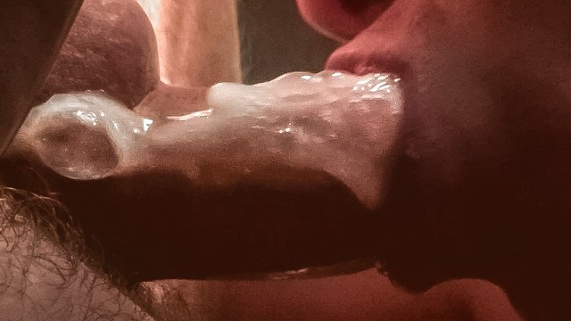 Intense SELF SUCK from an unusual sexy angle! / ORAL CREAMPIE