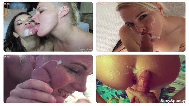 Facial Cumshot & Swallow Cumpilation #1 - SexySpunkyGirl