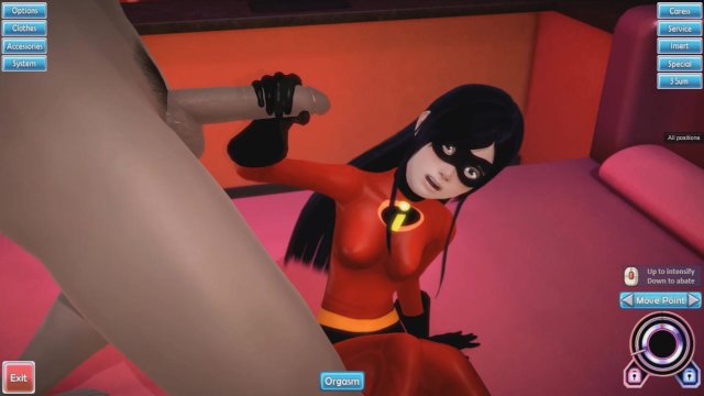 (3D Porn)(The Incredibles) blowjob and handjob