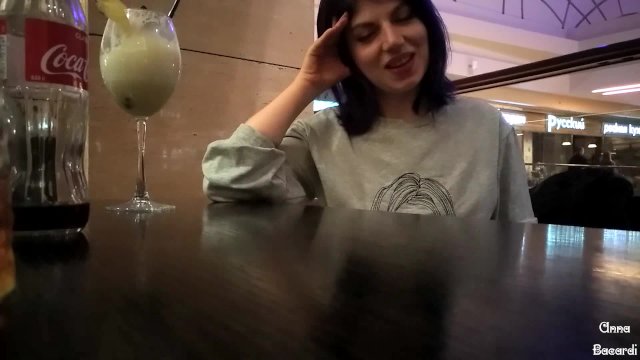 Went to a cafe with a remote control vibrator. (Moscow-City)