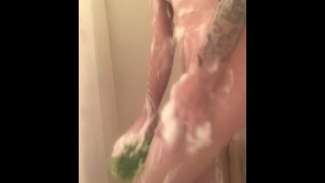Couldn’t help but play with myself in the shower