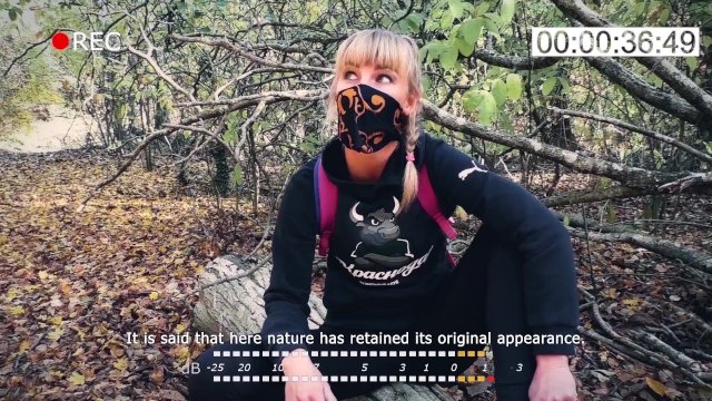 Outdoor blowjob. Karina suck a dick to a guard at an abandoned camp