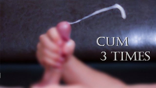 TEEN CUM  3 TIMES \ 1 min. multiple cumshot, cum no hands.