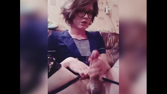 Hattabi4ik Crossdresser Fapping And Cumshot (Cute Cumshot)