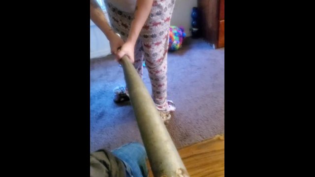 Big boob friend trying to rupture my balls