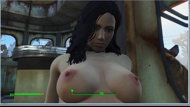 Lesbian sex with Trudy, the owner of the cafe  Fallout 4, Porno Game 3d