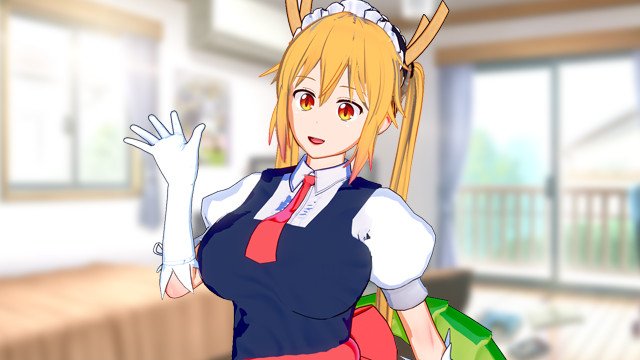 Anime Maid Tohru Cleans Your Dick