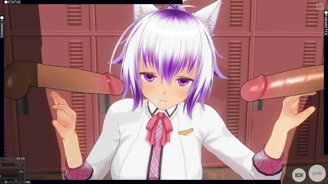3D HENTAI Friends came to me in the women's locker room and fucked hard