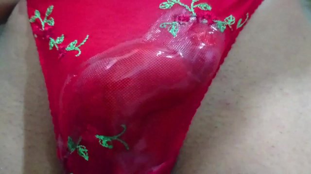 My red pantis and piss