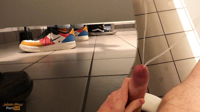 Public toilet - Spray the whole stall with my massive cumshot!  Johann Wood