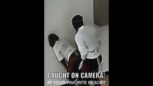 Jamaican hotel working fucking on shift
