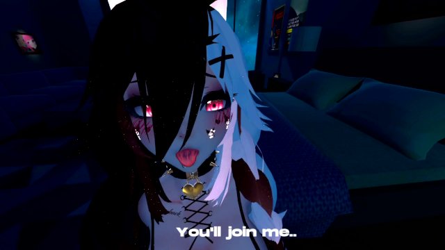 Girl cums from her lush toy  vrchat erp