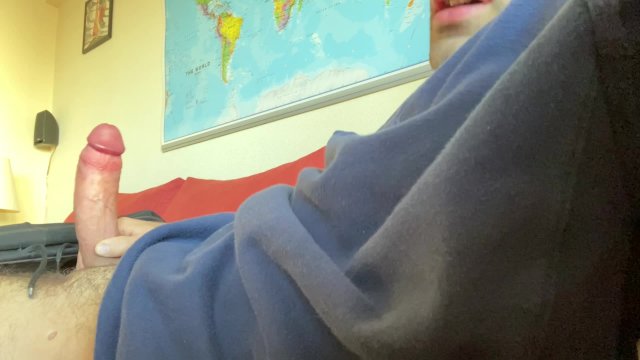 Guy Jerking Off His Big Fatty Cock