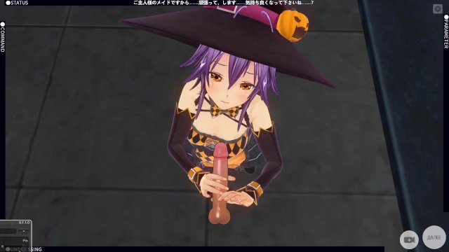 3D HENTAI POV Pumpkin girl jerking off your cock