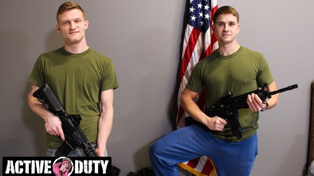 ActiveDuty - Young Military Studs Bareback Flip Flop