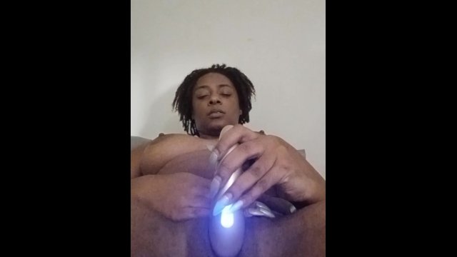 Trying out my new sucking vibrating toy