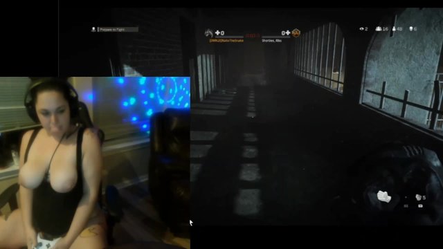 Squirting Gamer Slut plays Warzone with randoms and touches herself.