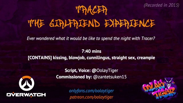 [OVERWATCH] Tracer - The Girlfriend Experience  Erotic Audio Play by Oolay-Tiger