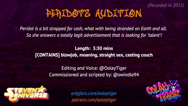 [STEVEN UNIVERSE] Peridot's Audition  Erotic Audio Play by Oolay-Tiger