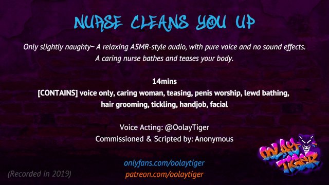 [ASMR] Nurse Cleans You Up  Erotic Audio Play by Oolay-Tiger