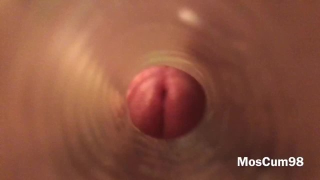 FUCK FLESHLIGHT 1-st TIME INSIDE VIEW (HUGE CUMSHOT)