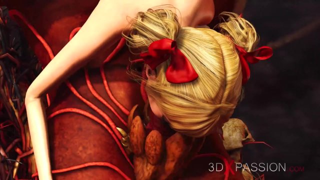 Devil plays with a super hot girl in hell