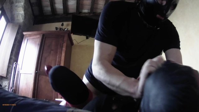 Laura on Heels amateur 2021 on stocking and red high heels tied up and roughly fucked on the bed