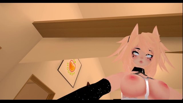 Dommy mommy plays with bitch, VRChat, Lovense, Long distance sex