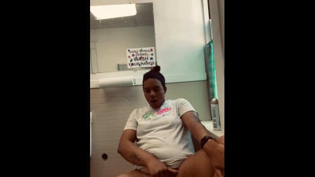 Risky Pussy Play at Work, I hope I don’t get caught