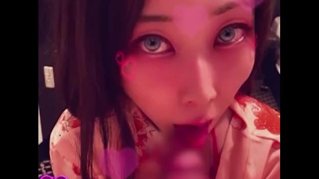 Beautiful Japanese Lady Loves Sex Exchanging Spits  Kimono / Yukata Cosplay  Short version