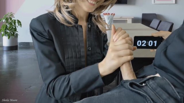 CHALLENGE  HURRY UP TO CUM before the business meeting (5 Minutes).