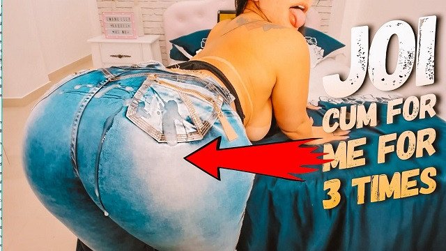 Sexy big butt latina in jeans pants JOI, jerk off instructions, cum challenge, she dares you!!!