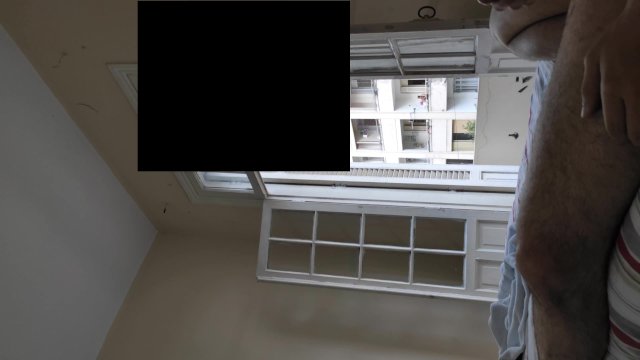 window naked masturbation for the smoker neighbor