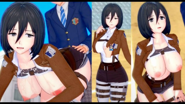 【エロゲーコイカツ！】進撃の巨人(Attack on Titan)ミカサ・アッカーマン3DCG巨乳アニメ動画[Hentai Game Koikatsu! Mikasa Ackerman (Anime