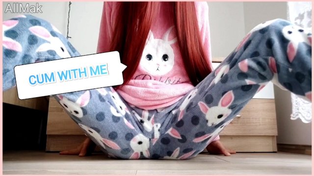 asian skinny teen masturbate in pajamas  shaved closeup pussy cumming