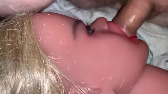 Love doll blowjob oral fun sucking sounds and cum on face