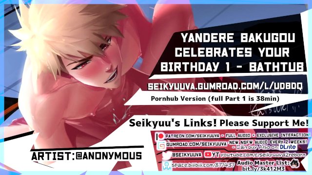 PART 1 (My Hero Academia) Daddy Bakugou's HOT BIRTHDAY FUCK - Bathtub