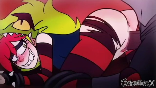 Villainous Cartoon Black Hat eating Demencia