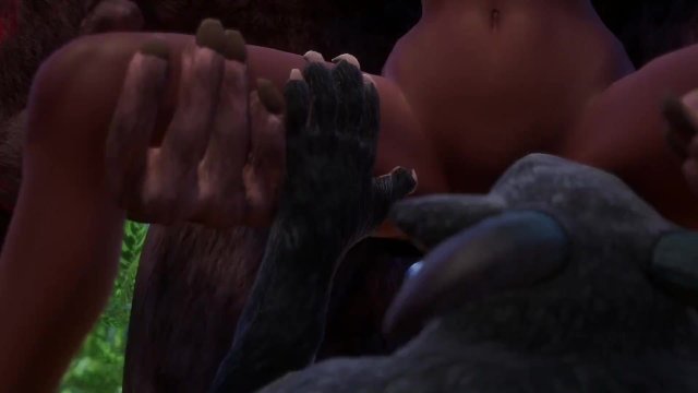 Furry gangbang  double anal and cunnilingus  wild life