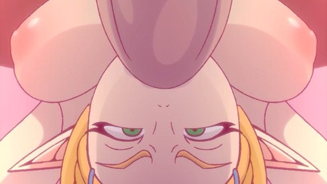 Princess Zelda gets a deepthroat swabbing
