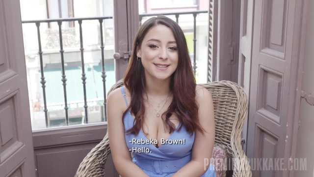 PremiumBukkake - Rebeka Brown swallows 103 huge mouthful cumshots