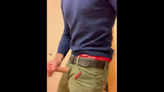 Masturbating in a public bathroom in an office building before a doctors appointment.