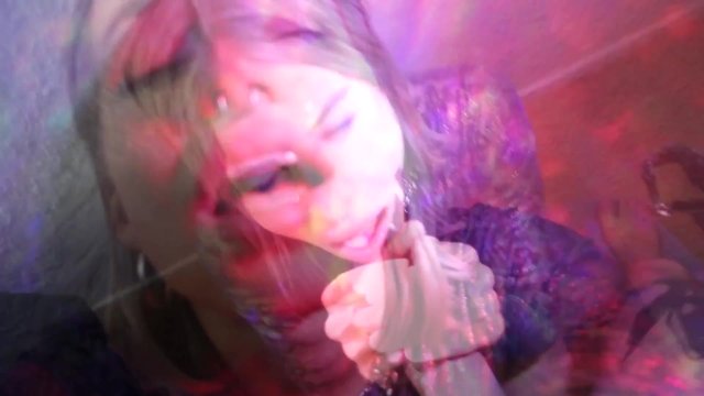 Face fuck from outer space! Trippy deepthroat squirting facial
