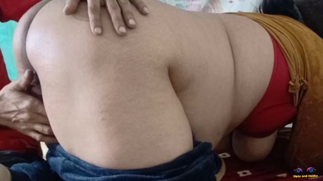 Son in law pressing big boobs of mother in law and motivating for anal hardcore fucking
