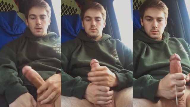 Public Jacking in Front Seat of Work Van