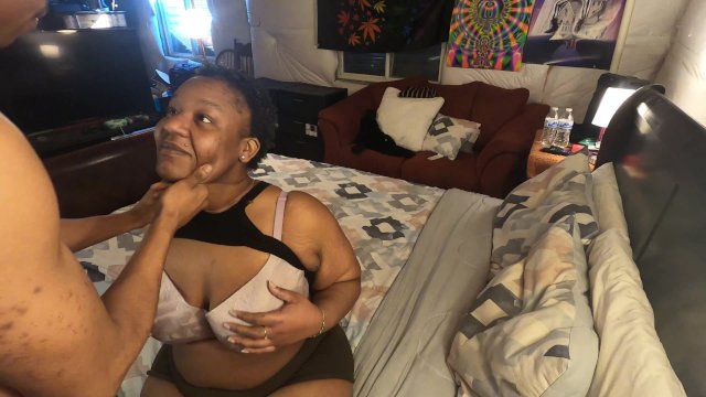 Hot Fuck On Edge Of Bed With Thick Ebony Lela Bear By Savory !