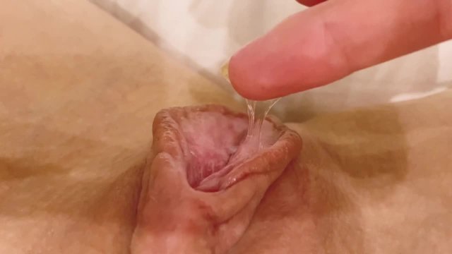 Teasing my Dripping wet juicy pussy and swollen big clit. POV girl masturbating