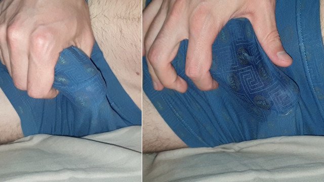 Humping My Underwear And Jerking Off My Bulge, Cum In Underwear After