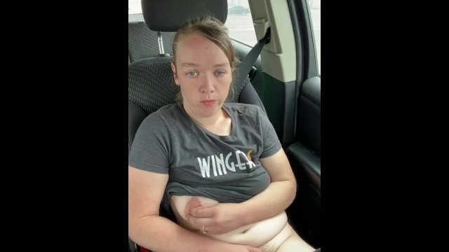 Risky car masturbation